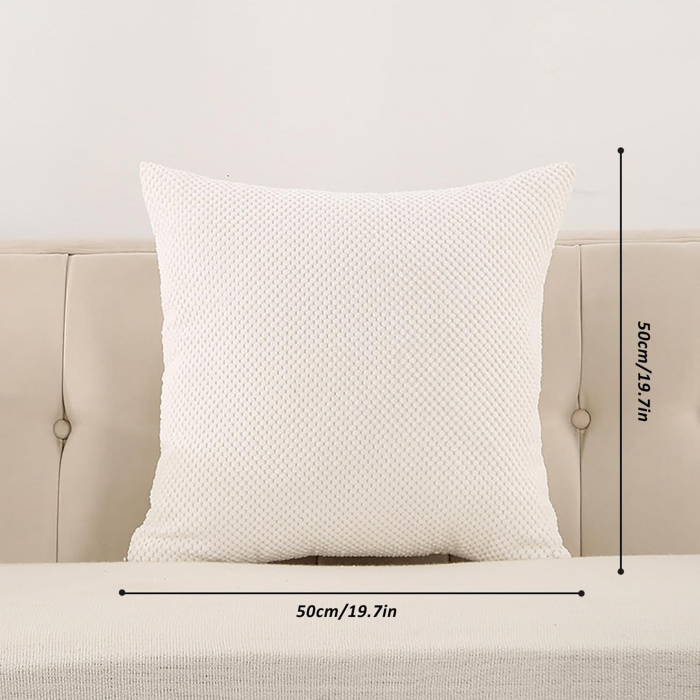 Fete de perini decorative 40x40 cm 2buc alb, fermoar Ascuns [5]