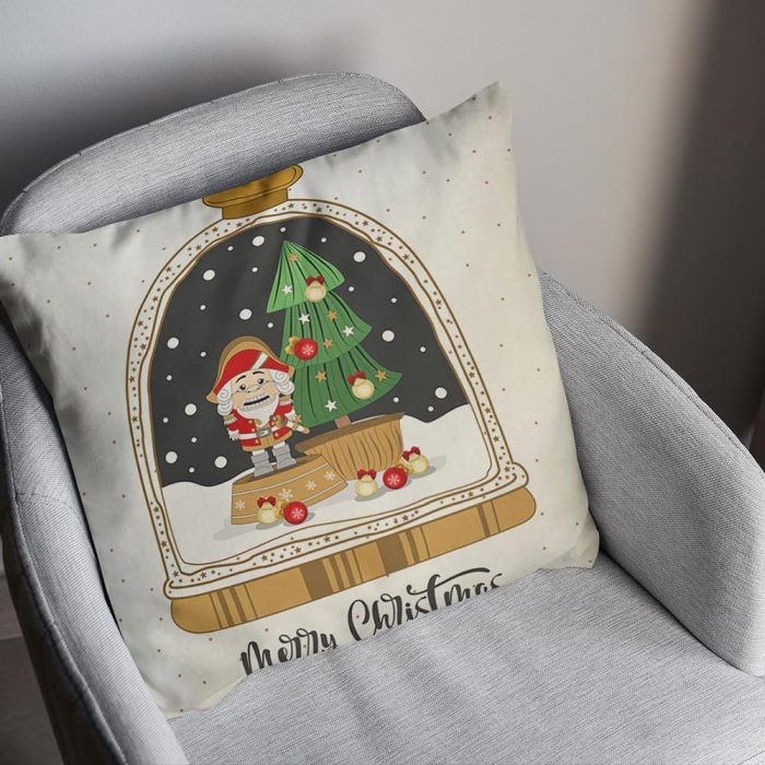 Fete de perini ornamentale, cu model de Craciun lame 45x45 cm set 4 bucati [6]