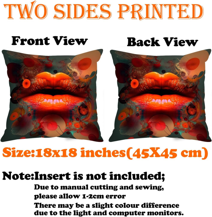 Fete de perini ornamentale model buze 45x45 cm set 4 bucati [4]