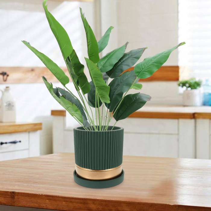 Flori ornamentale artificiale verzi inaltime 50 cm [5]
