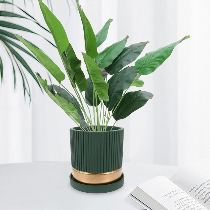 Flori ornamentale artificiale verzi inaltime 50 cm [3]