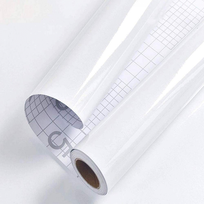 Folie autoadeziva, alba, culoare Glittery White, 40x300 cm [1]