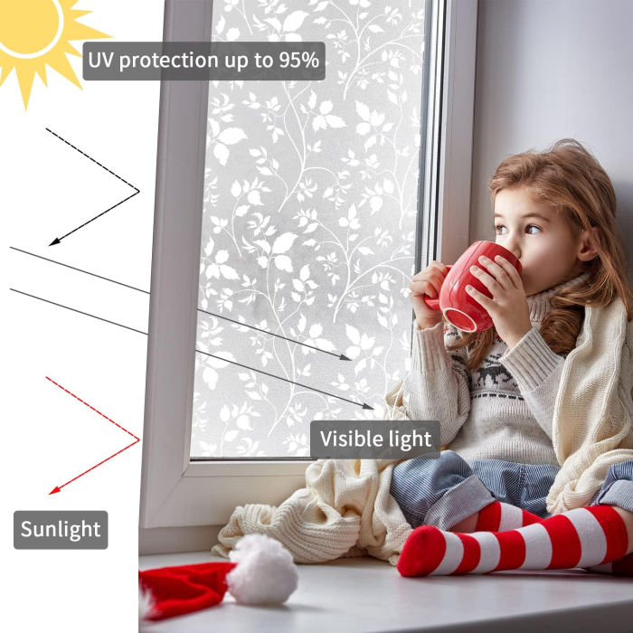 Folie autoadeziva blurata pentru confidentialitate ferestre , blocant UV 58x200 cm [7]