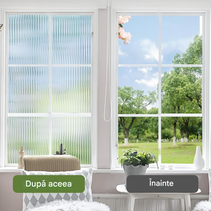 Folie autoadeziva blurata pentru confidentialitate ferestre , blocant UV 44.5x300 cm [5]