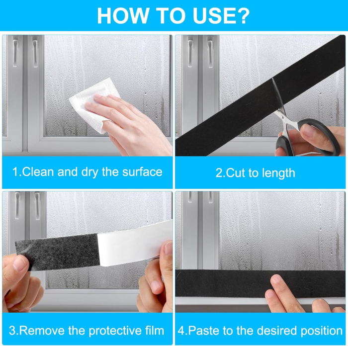 Absorbant de condens pentru ferestre autoadezivă din pâslă 3 cm * 400 cm [6]