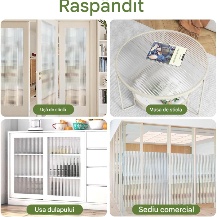 Folie autoadeziva blurata pentru confidentialitate ferestre , blocant UV 44.5x300 cm [8]