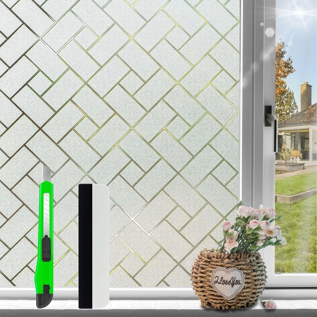 Folie autoadeziva blurata pentru confidentialitate ferestre , blocant UV 30x200 cm [1]