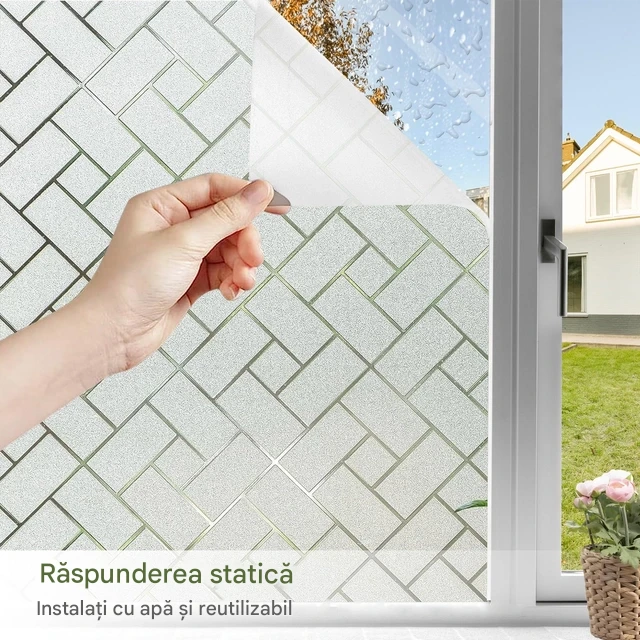 Folie autoadeziva blurata pentru confidentialitate ferestre , blocant UV 30x200 cm [5]