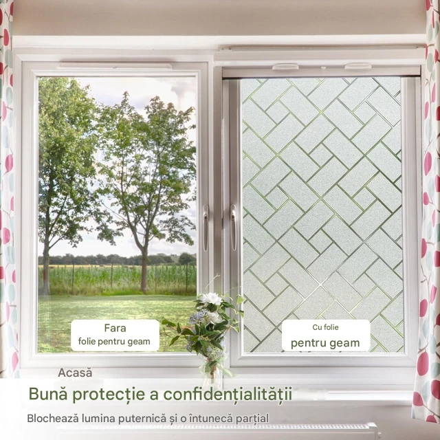 Folie autoadeziva blurata pentru confidentialitate ferestre , blocant UV 30x200 cm [3]