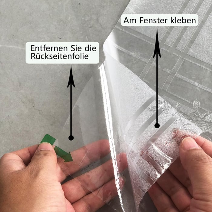 Folie autoadeziva blurata pentru confidentialitate ferestre , blocant UV 90x400 cm [2]
