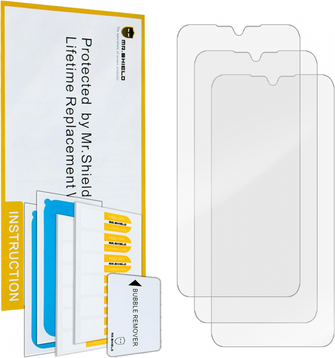 Folie de ecran Mr.Shield compatibil cu Samsung Galaxy A05s Anti-Glare Pachet de 3 folii, Material PET [2]