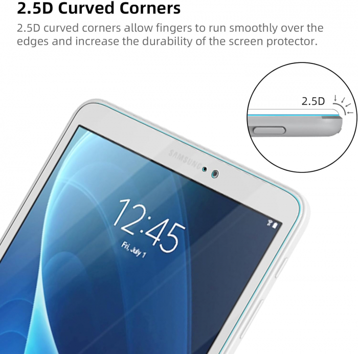 Folii de ecran compatibil cu Galaxy Tab A7 Lite 8.7 inch 2021, SM-T220/T225, duritate 9H, transparent set de 2 [2]