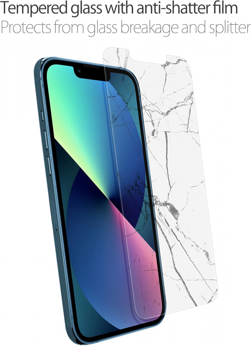 Folie de ecran compatibila cu iPhone 13 iPhone 13 Pro 6,1" duritate 9H,  transparenta [4]
