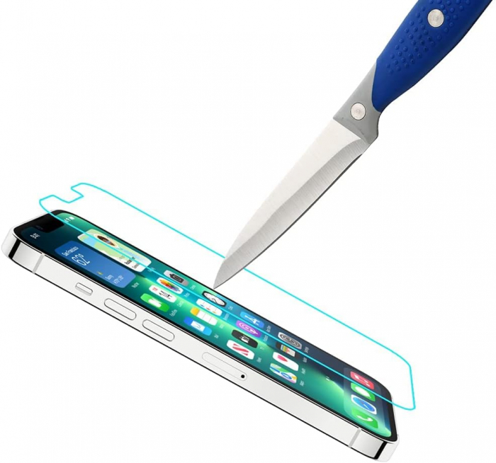 Folii de ecran compatibil cu iPhone 14 Pro 6,1 inchi, duritate 9H, transparent set de 3 [3]