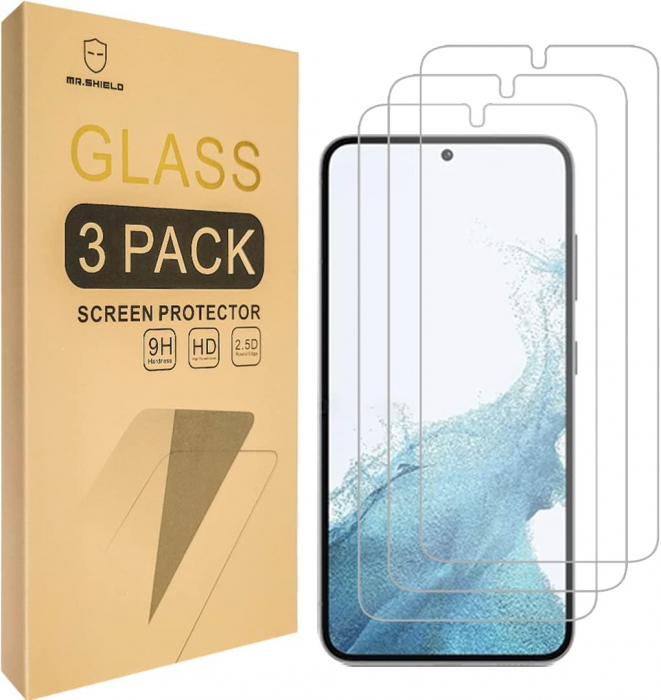 Folii de ecran compatibil cu Samsung Galaxy S23+5G, duritate 9H, transparent set de 3 [1]