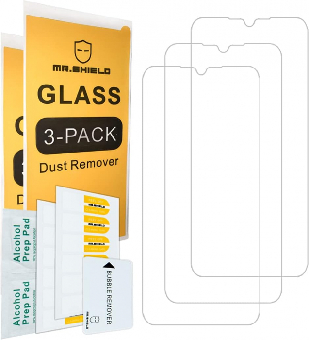 Folii de ecran compatibil cu Xiaomi (Redmi 10A), duritate 9H, transparent set de 3 [2]