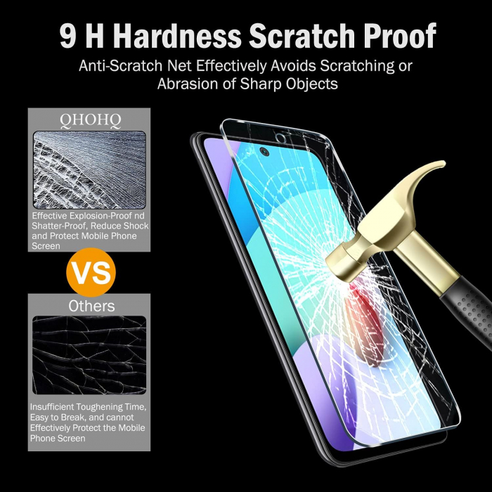 Folii de ecran compatibil cu Xiaomi Redmi 10, (No Redmi Note 10) duritate 9H, transparent set de 3 [5]