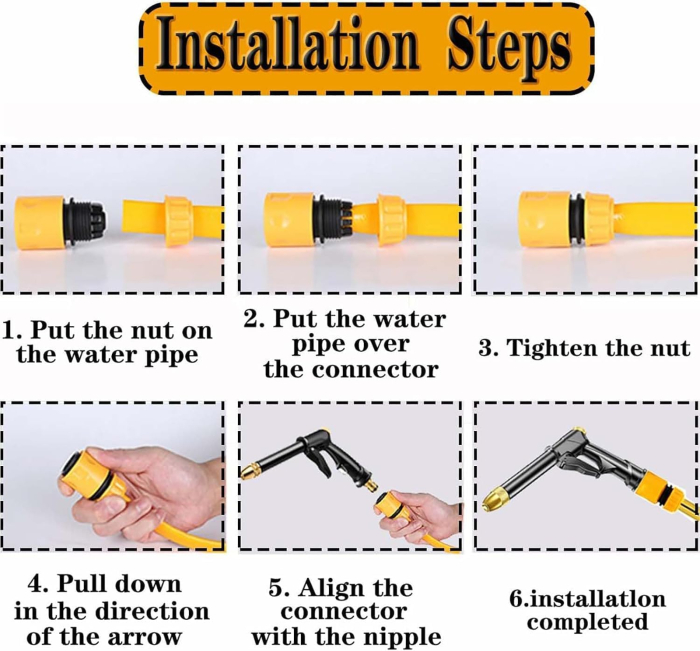 Furtun de grădină 15 M, ramforsat cu fitinguri pentru duză de pulverizare [9]