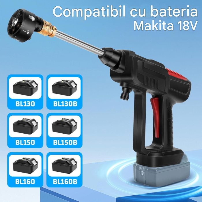 Aparat de spalat de inalta presiune 30Bari, 150W, cu furtun si duze, fara acumulator [4]