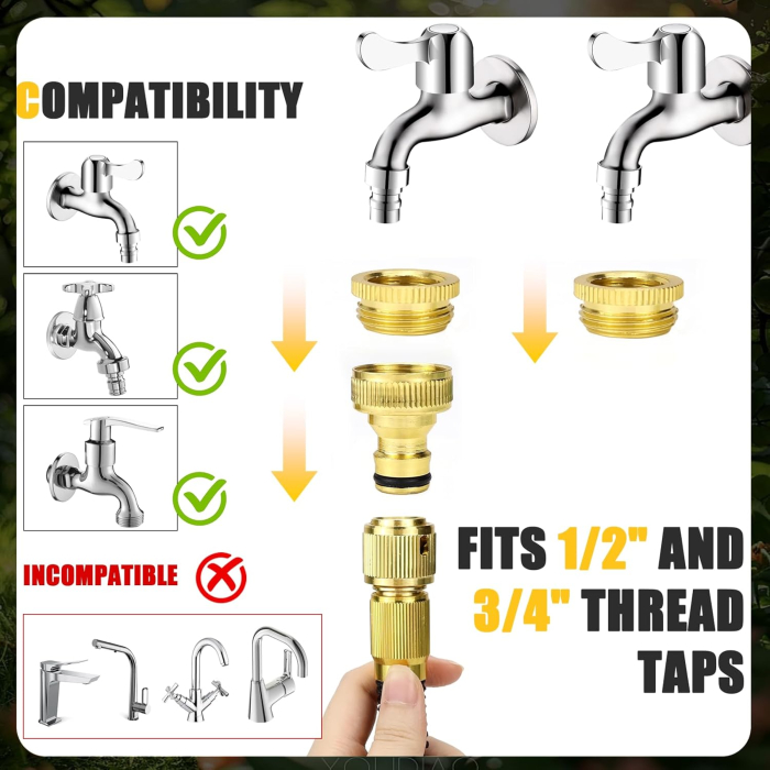 Furtun de grădină 30 M, flexibil, cu adaptoare si pistol pulverizare 10 moduri [6]