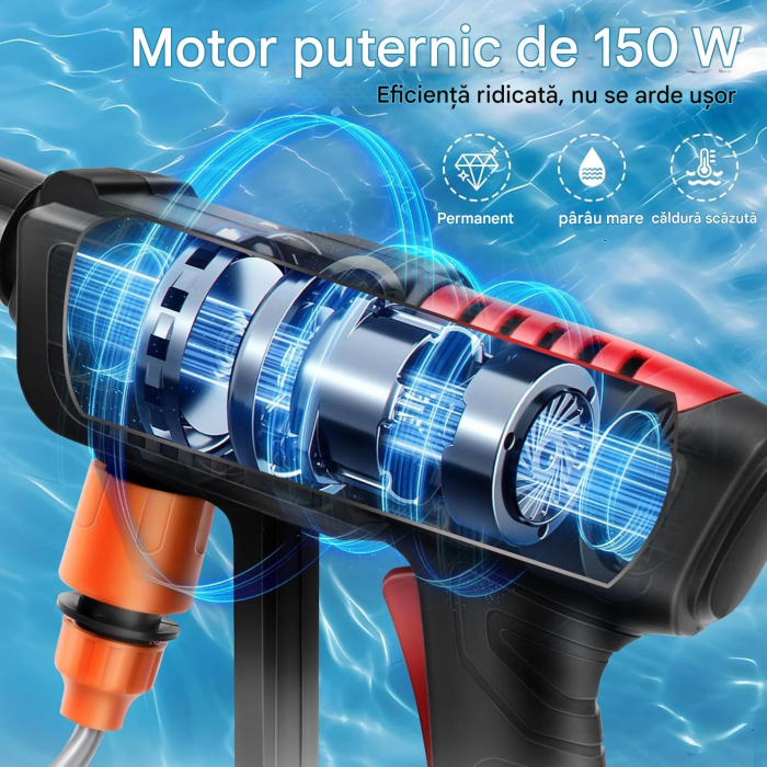 Aparat de spalat de inalta presiune 30Bari, 150W, cu furtun si duze, fara acumulator [2]