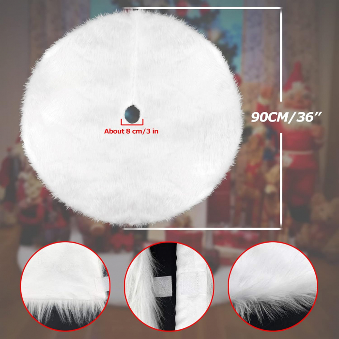 Fusta alba, pufoasa, diametru 90 cm, pentru pom sarbatori [2]