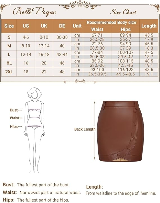 Fusta eleganta scurta pentru femei, talie inalta, din piele sintetica XL [5]