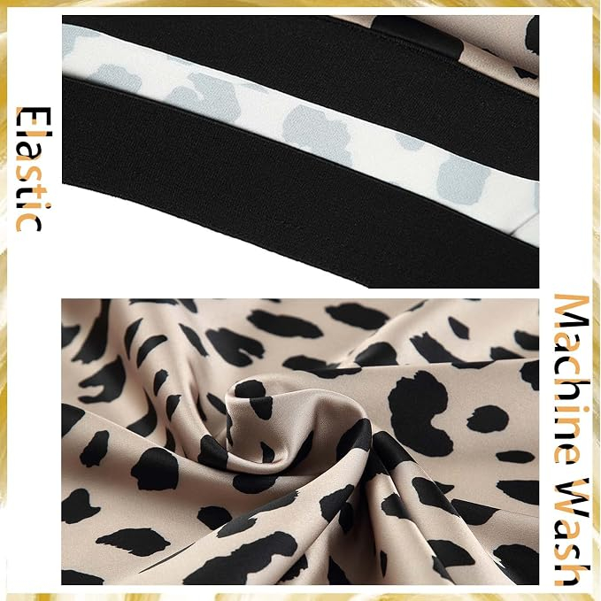 Fusta crem casual din satin pentru femei, talie elastica, M [4]