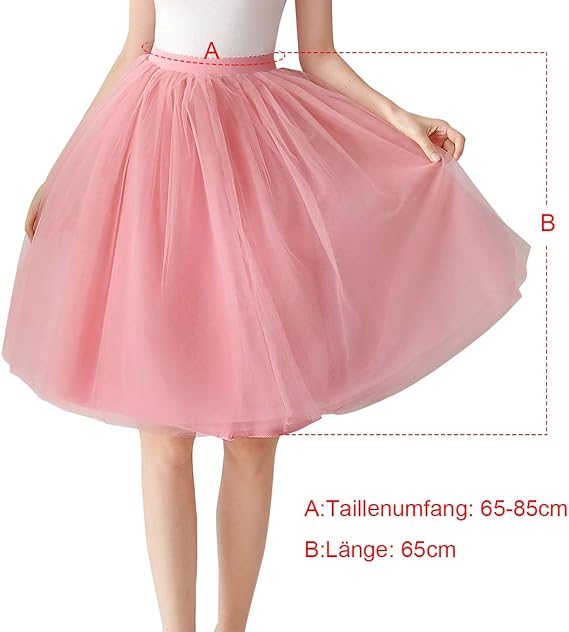 Fusta vaporoasa din dantela neagra cu talie elastica 65-85 cm, lungime 65 cm [2]