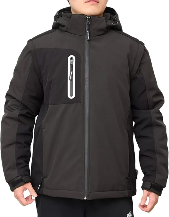 Geaca neagra de iarna pentru barbati, impermeabila, 2XL [3]