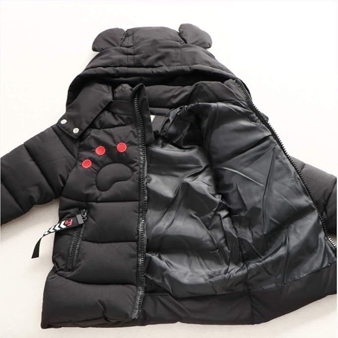 Geaca neagra de iarna pentru copii, captusita 122-128 [4]