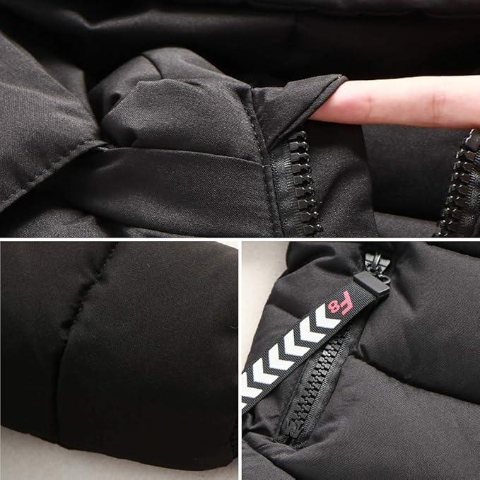 Geaca neagra de iarna pentru copii, captusita 122-128 [5]