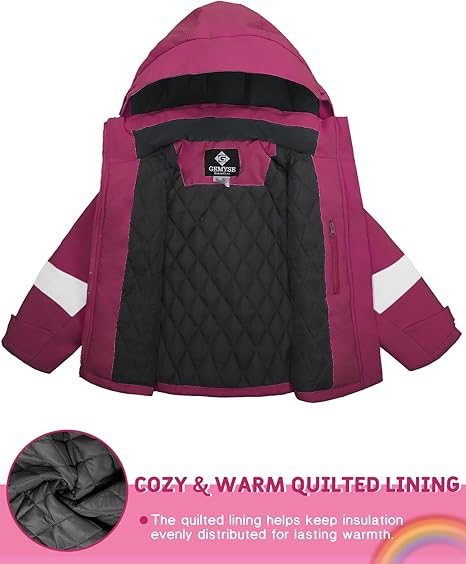 Geaca de iarna imblanita pentru copii, Mov 152-158 [2]