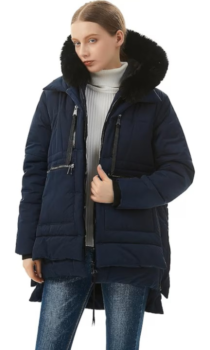 Geaca de iarna impermeabila imblanita pentru femei, albastra XL [1]