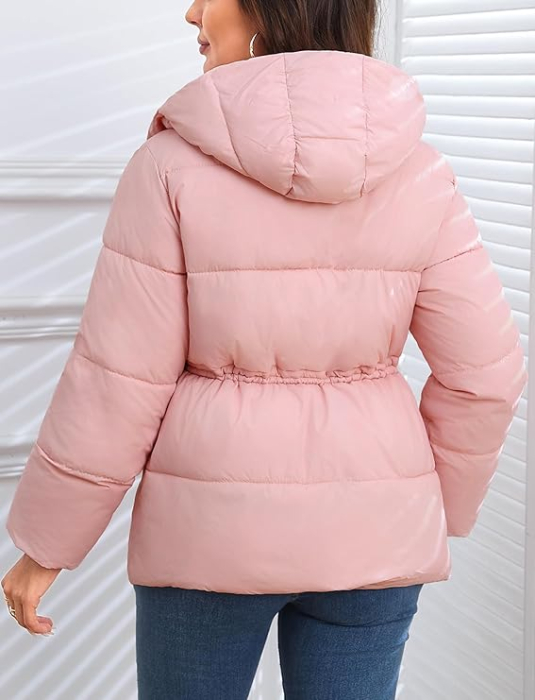 Geaca roz de iarna/toamna pentru femei, 2XL [2]