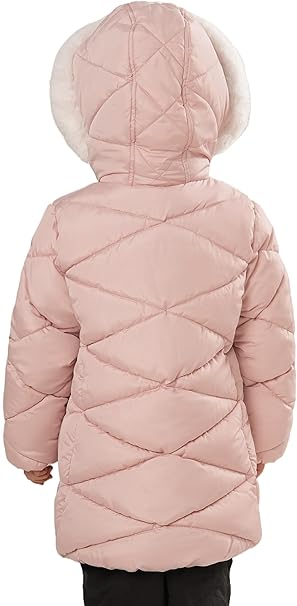 Geaca roz de iarna pentru fete, cu gluga, captusita, 6 ani, 116 cm [6]