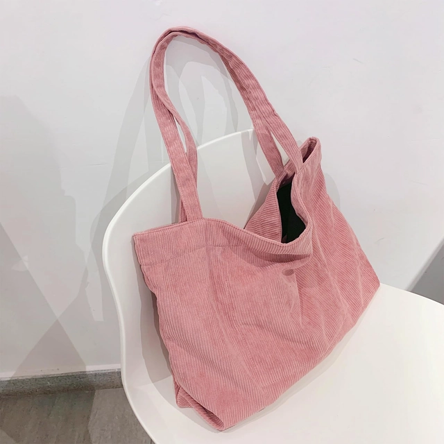 Geantă textila roz de cumparaturi pentru femei 50x11x32 cm [5]