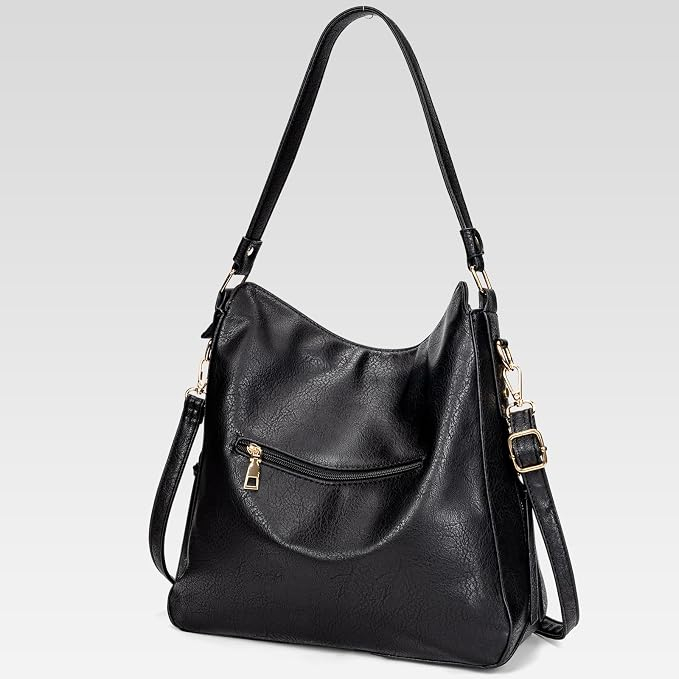 Geantă Damă Elegantă, 3 Compartimente, Piele Ecologică, Curea Reglabilă și Detașabilă, Geantă de Umăr Crossbody [6]