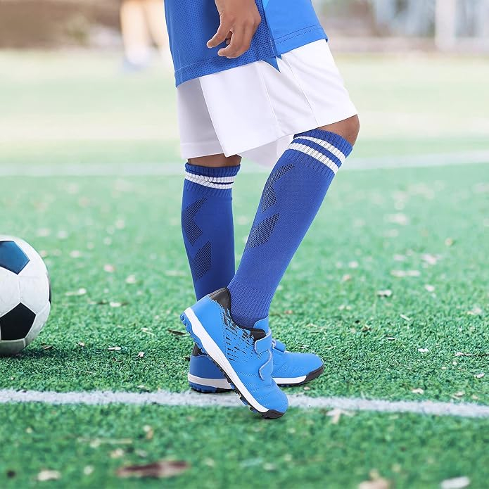 Adidasi de fotbal pentru copii, cu crampoane mici de sintetic, cu albastru marimea 33 [2]