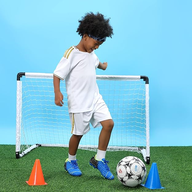 Ghete de fotbal pentru copii, cu crampoane, cu negru marimea 35 [2]