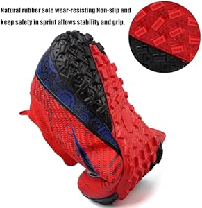 Ghete de fotbal pentru copii, cu crampoane de teren sintetic, cu rosu marimea 39 [4]