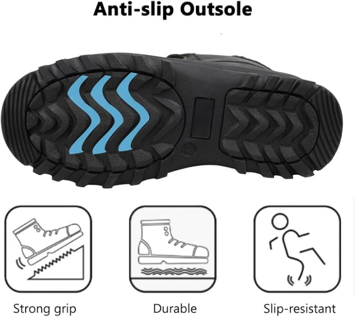 Ghete de iarna imblanite pentru barbati/femei, impermeabile, usoare, negre 37 [5]