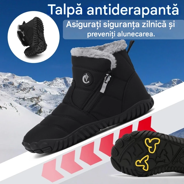 Ghete de iarna imblanite pentru barbati/femei, impermeabile, usoare, negre 45 [4]