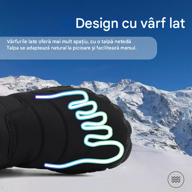 Ghete de iarna imblanite pentru barbati/femei, impermeabile, usoare, negre 45 [3]