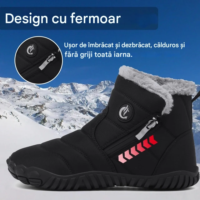 Ghete de iarna imblanite pentru barbati/femei, impermeabile, usoare, negre 45 [5]