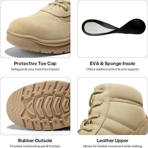 Ghete militare de iarna imblanite pentru barbati/femei, impermeabile, usoare, 39.5 [4]