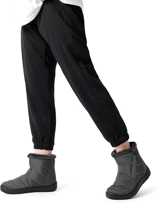 Ghete de iarna imblanite pentru femei, impermeabile, usoare, gri 37 [4]