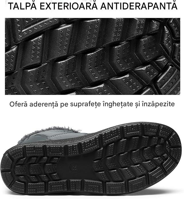 Ghete de iarna imblanite pentru femei, impermeabile, usoare, gri 37 [3]
