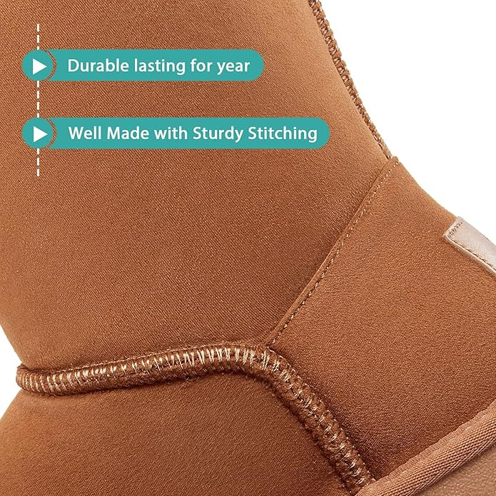 Cizme de iarna imblanite pentru femei, usoare, maro 37 [2]