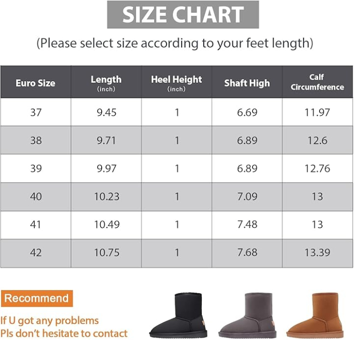 Cizme de iarna imblanite pentru femei, usoare, maro 37 [6]